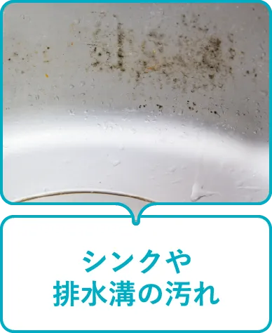 シンクや排水溝の汚れ
